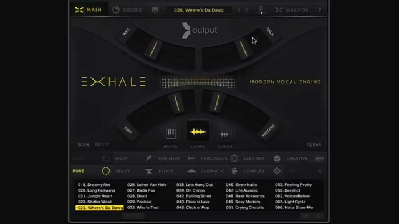output exhale vst